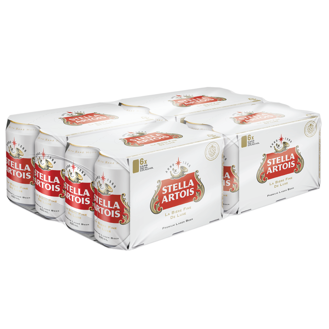 스텔라 330ml 캔 · 업소용 6캔 묶음 노트레이 대표 상품 이미지