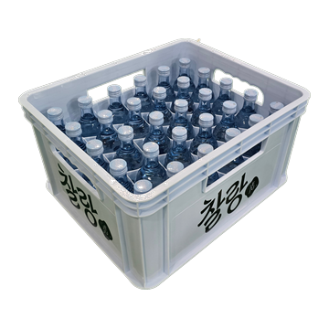 찰랑 330ml 병 · 업소용 · 플라스틱 박스 찰랑(Charlang) 대표 상품 이미지