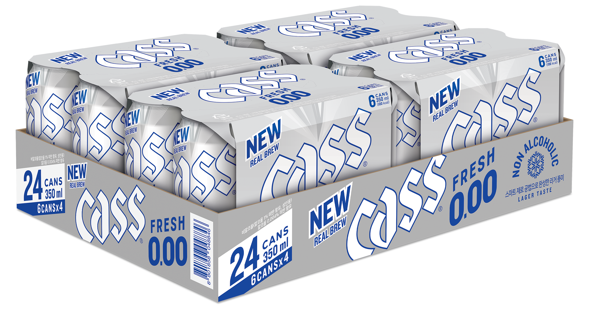 카스 제로 350ml 캔 · 대형매장용 6캔 묶음 대표 상품 이미지