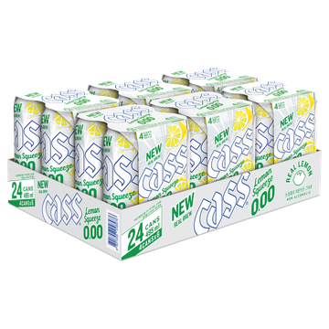 카스 레몬 제로 495ml 캔 · 대형매장용 4캔 묶음 대표 상품 이미지