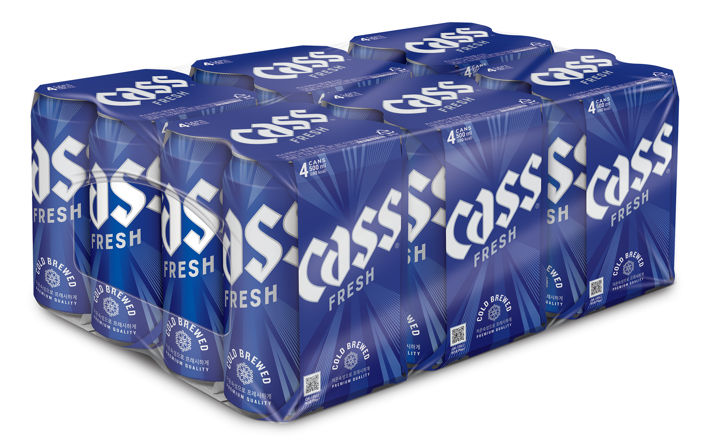 카스 후레쉬 500ml 캔 · 업소용 4캔 묶음 노트레이 대표 상품 이미지