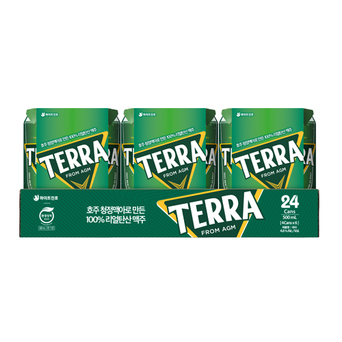 테라 500ml 캔 · 4캔 묶음 (업소용) 대표 상품 이미지