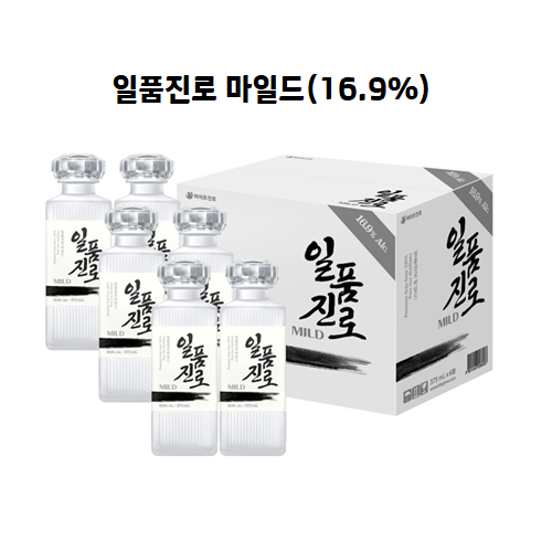 일품진로 마일드 375ml 병 (업소용) 대표 상품 이미지